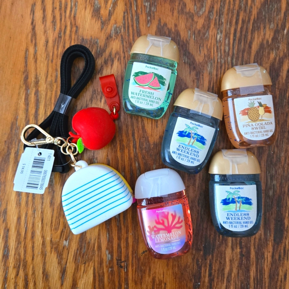 🛍BOGO 50% OFF✏️🍎🤲NWT‼️BBW Teacher Vibes Lanyard / ID Holder with Sanitizers - Picture 6 of 16
